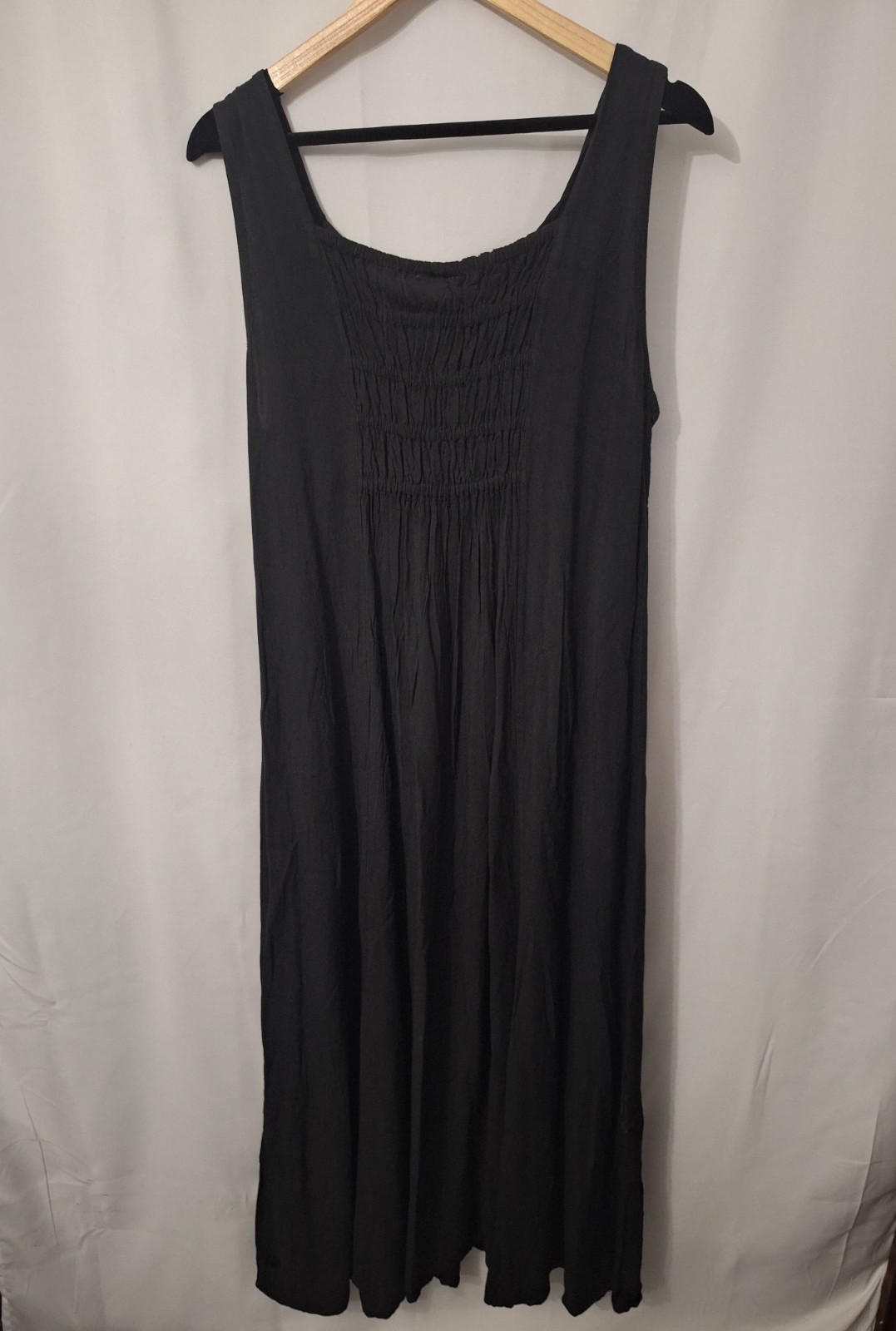Holyclothing Embroidered Boho Maxi Dress Sz XL/1X Black Whimsigoth Cottagecore