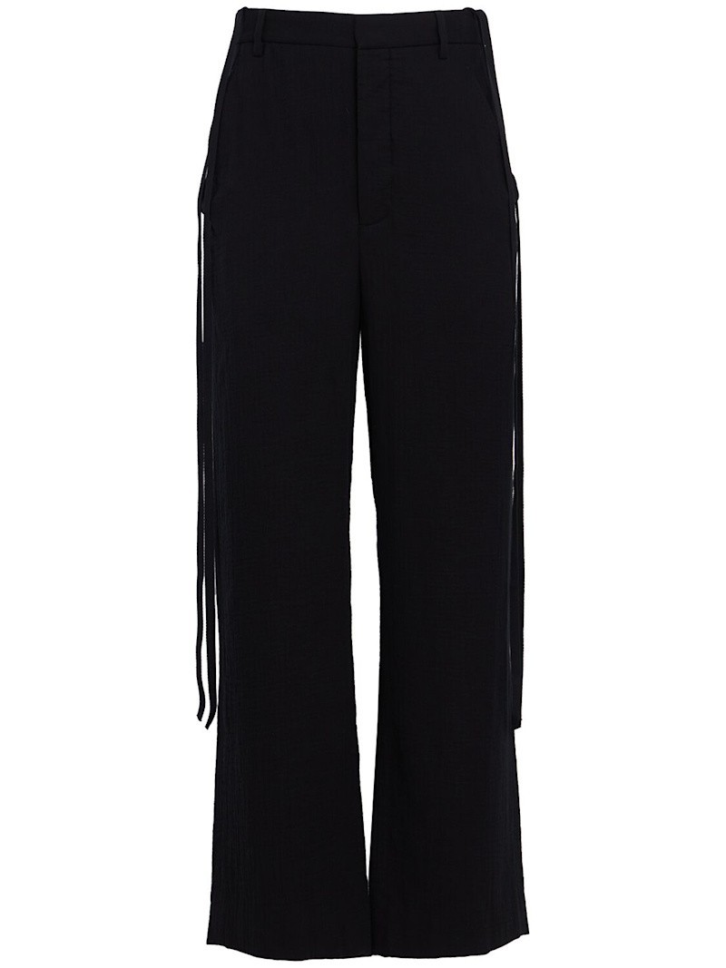 ANN DEMEULEMEESTER Leon Comfort Fit Black Cotton Pants New & Authentic