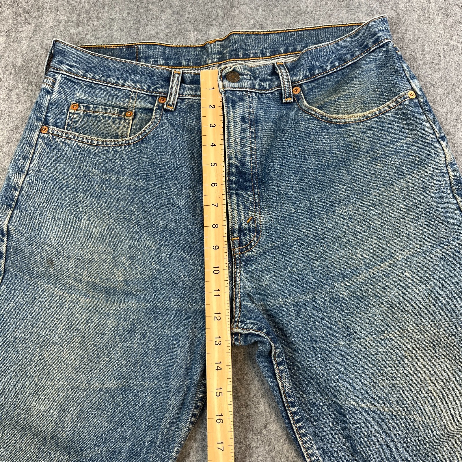 Vintage Levi’s 615 Mens Jeans Regular Straight 36 30 Mid Blue Orange Tab 90s