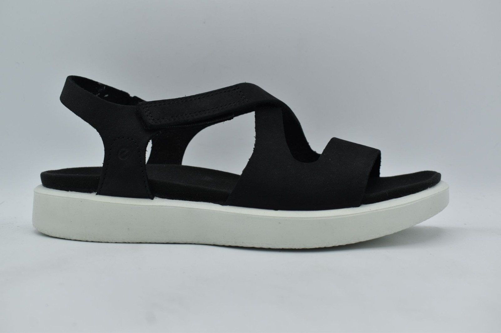 ECCO Womens EU 40 US 9-9.5 Flowt Black Leather Strappy Crosstrap Sandals Shoes