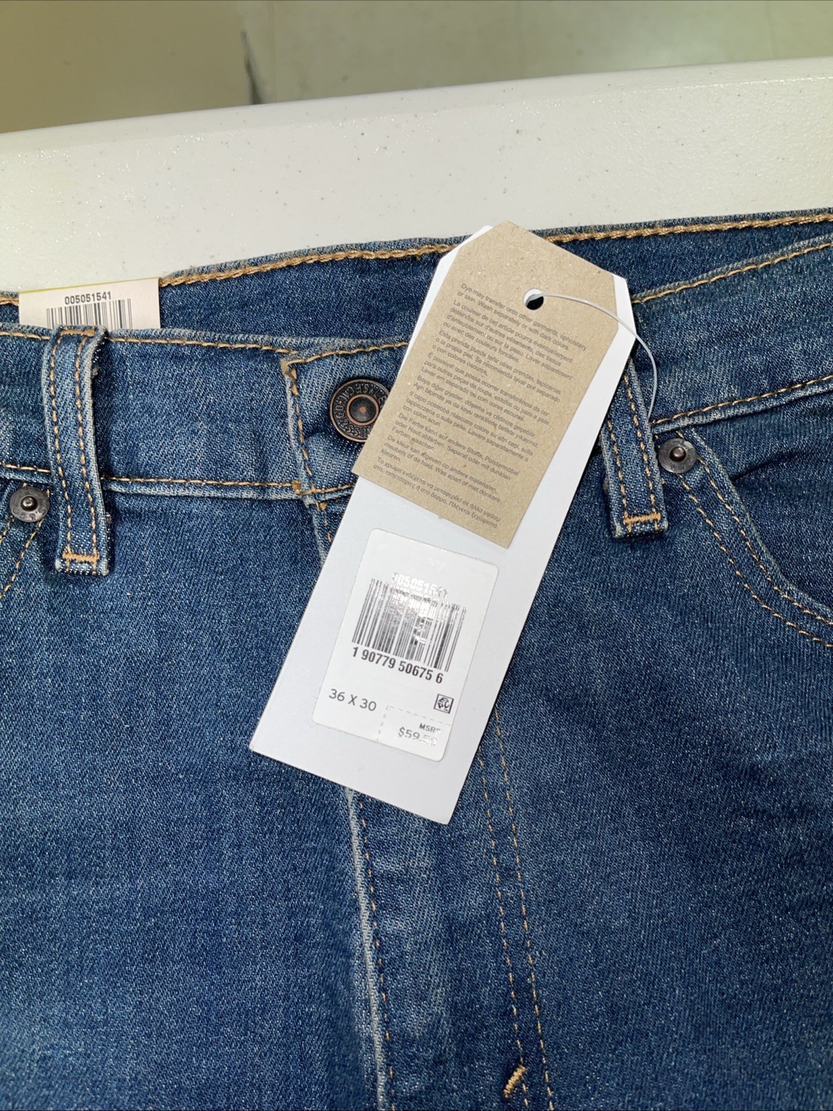 Levi’s Mens 511 Flex Eco Performance Stretch Slim Fit Blue Jean 36×30 NWT 4