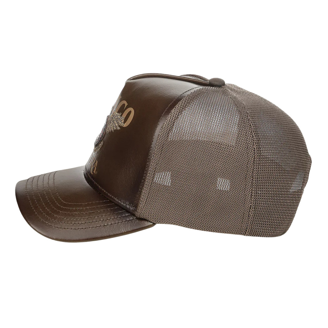 Cuadra Men’s Bronze Mexican Embroidery Trucker Cap CP003