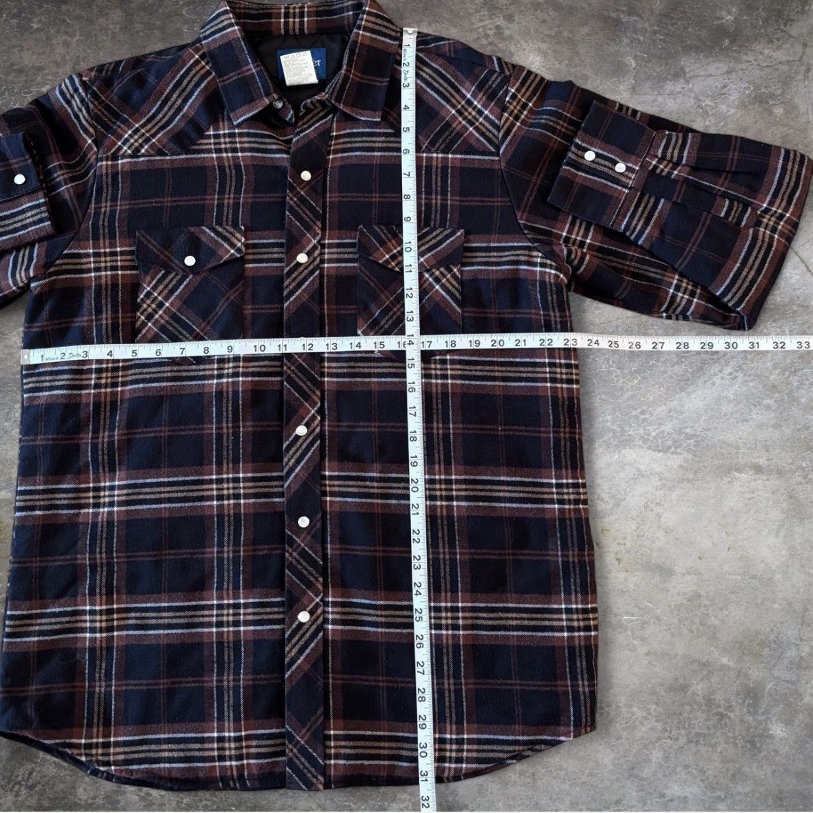 Wrangler Quilted Pearl Snap Long Sleeve Flannel Men’s Size Large Shacket 75108AA