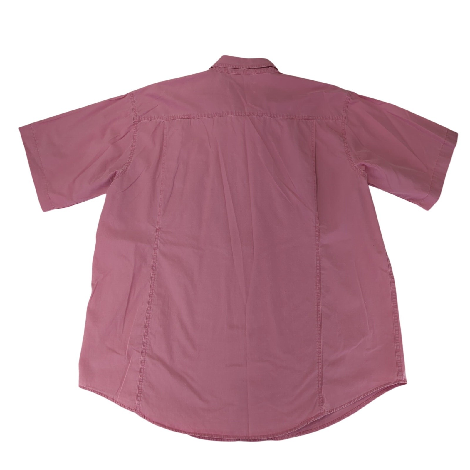 Orvis Short Sleeve Button-down Fishing Shirt Men’s Large Salmon Pink 100% Cotton