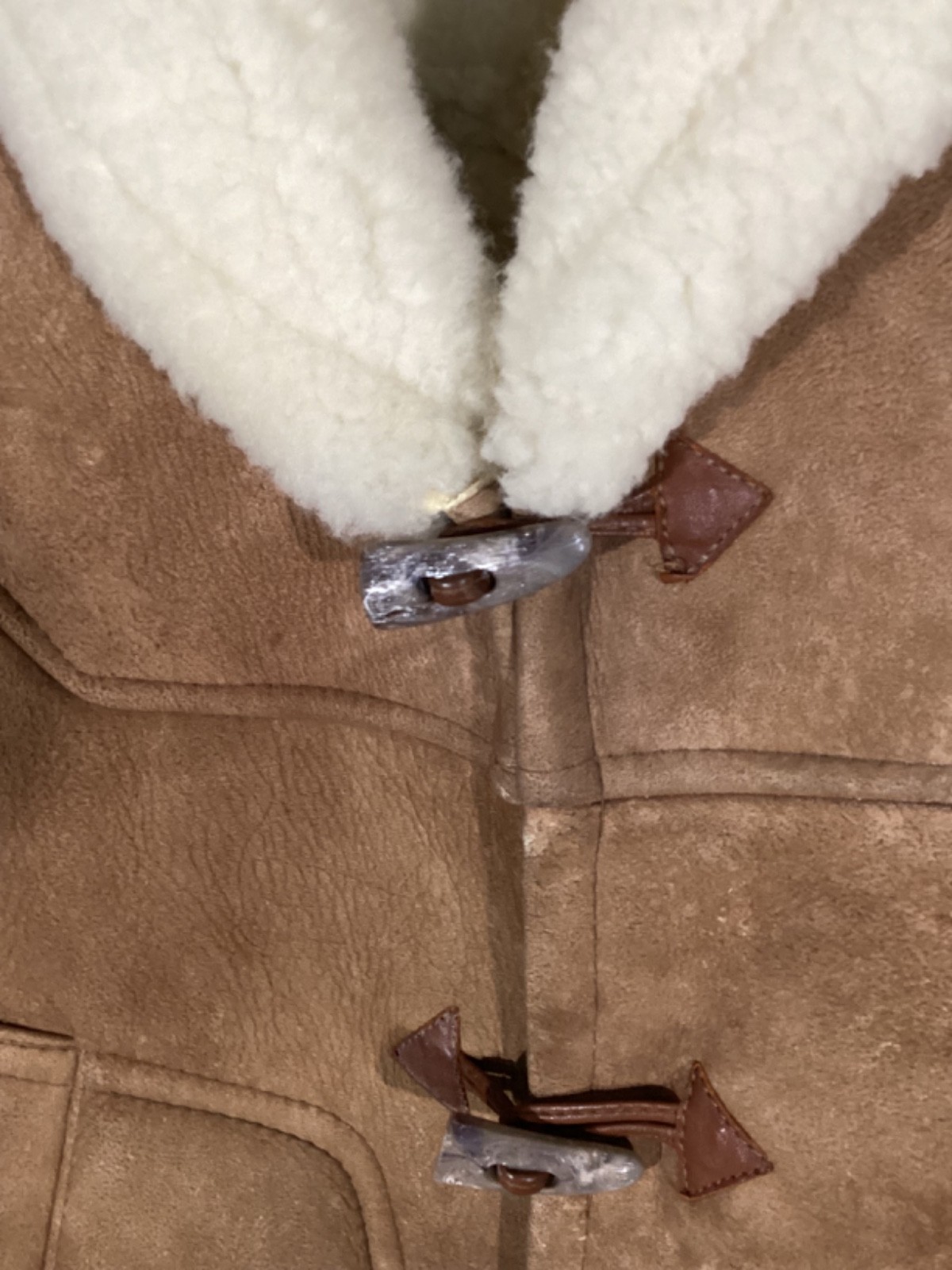 Vintage Men’s Heavy Sheepskin / Leather Western Rancher Plainsman’s COAT sz XL