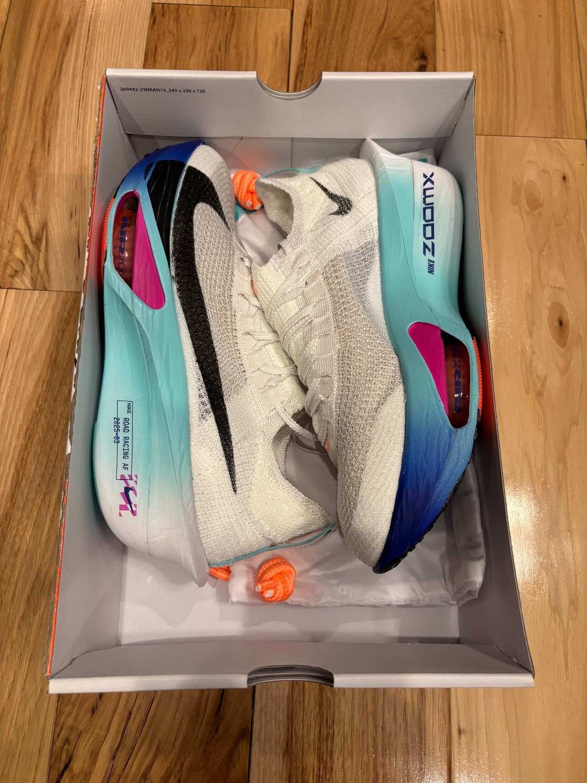 Nike Air Zoom Alphafly Next% 3 White Black Hyper Turquoise FD8311 104 Size 10