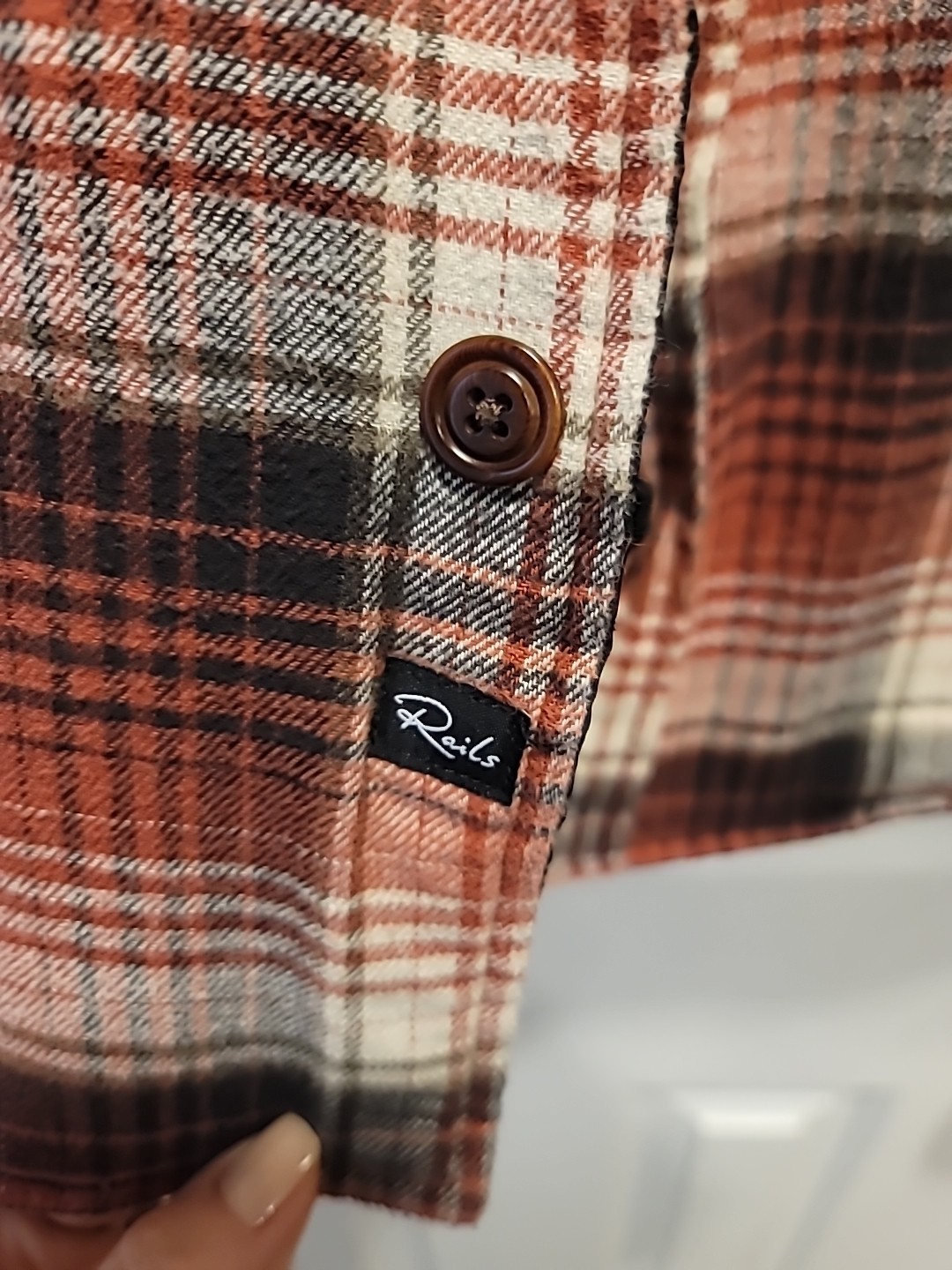 Rails Men’s Worthing Shirt Jacket – Crimson Raven Size L