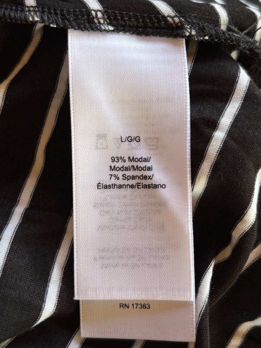 Donna Karan Summer Black and White Striped Asymmetrical Maxi Dress -Sz L