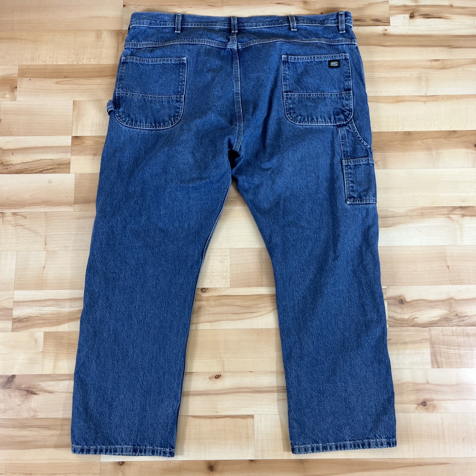 Vintage Key Carpenter Jeans Men 46 x 30 Blue Tool Loop Work Denim Workwear