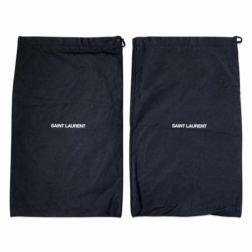 Saint Laurent Dust Bags Black Drawstring Storage 13.75×10.25 Authentic Set 2