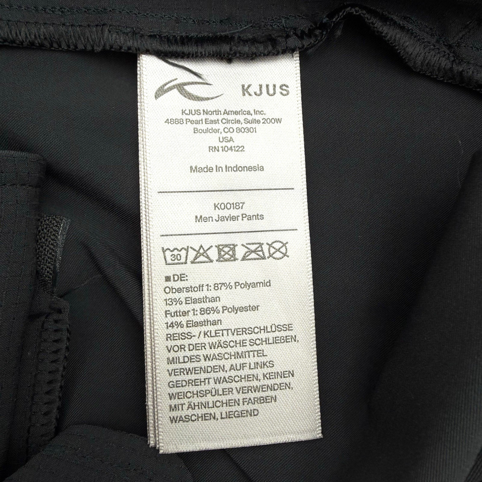 KJUS Men’s Javier Active Golf Pants Tailored Fit Black K00187-02