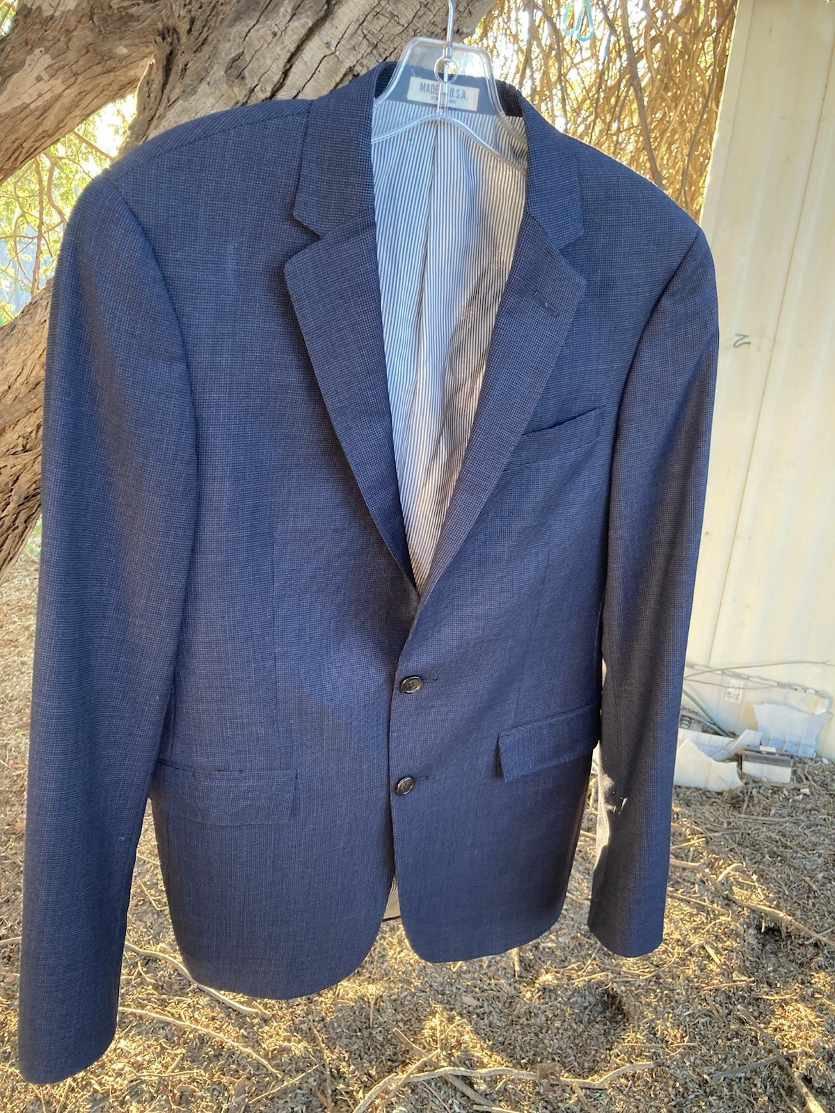 Todd Snyder Mens Size 36R Blue Plaid Wool Mayfair Fit Blazer USA Made [360]