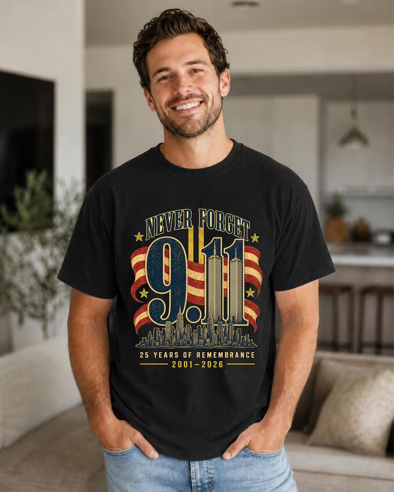 Never Forget 9 11 Shirt, September 11 Remembrance Tee, Patriot T-Shirt | S-3XL