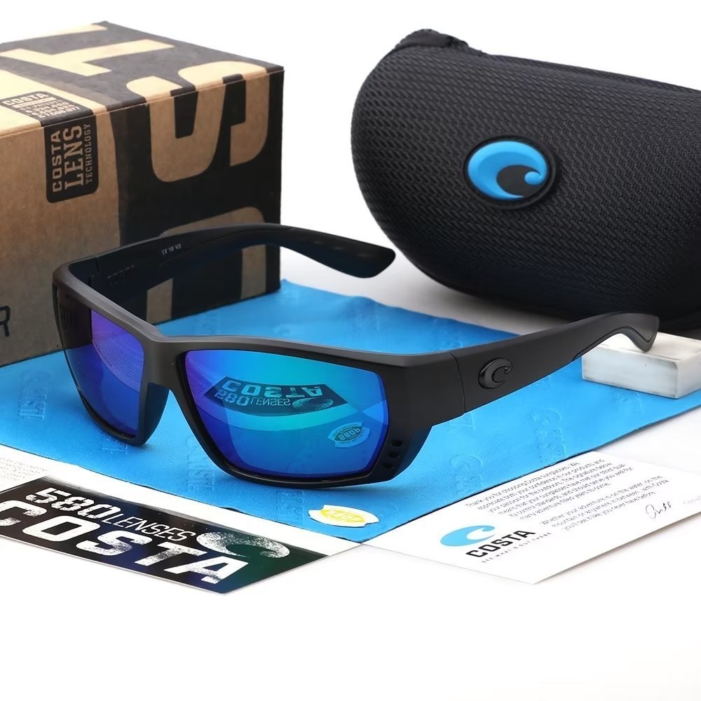 Costa Del Mar Brine Black Frame/Blue Mirror Polarized Lenses 580P