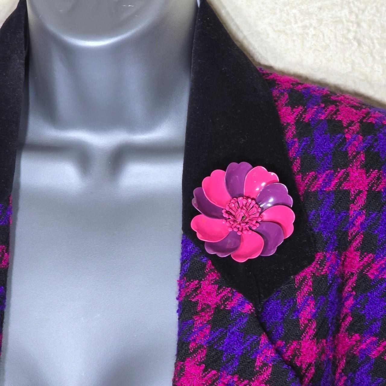 Koret Vintage 80s 90s Houndstooth Cropped Blazer