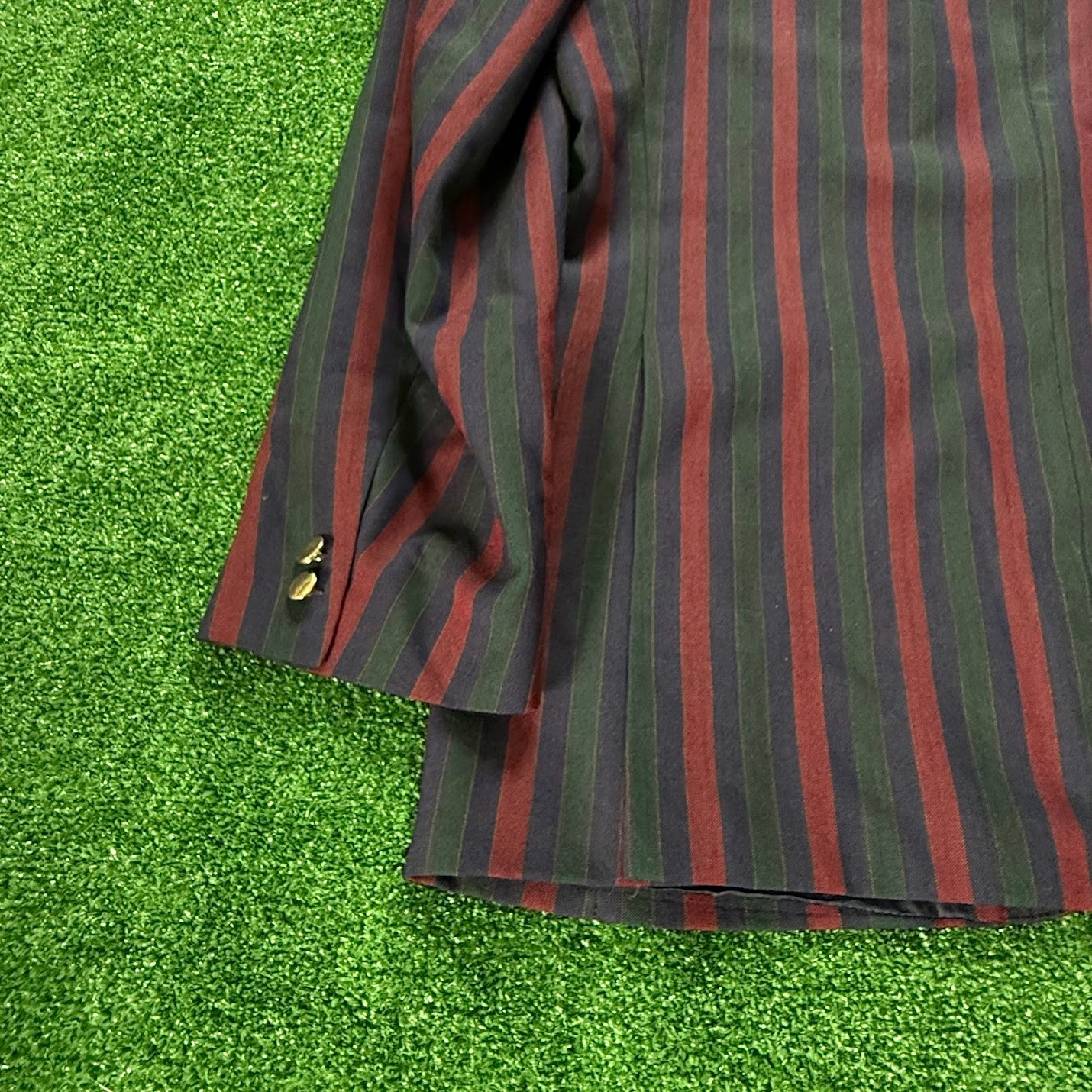Vintage Brook Taverner Boating Regatta Blazer 40R Striped Wool Ivy Style Navy