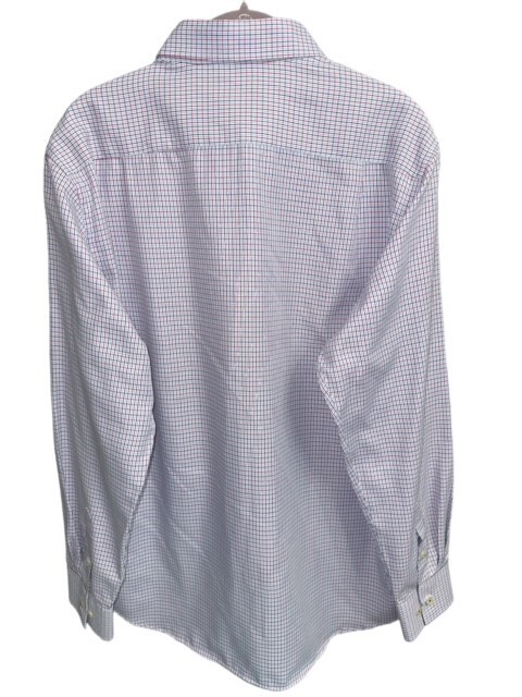 Mondino Large Shirt Dashing Red Blue Purple Plaid Check Lightweight Long Sleeves