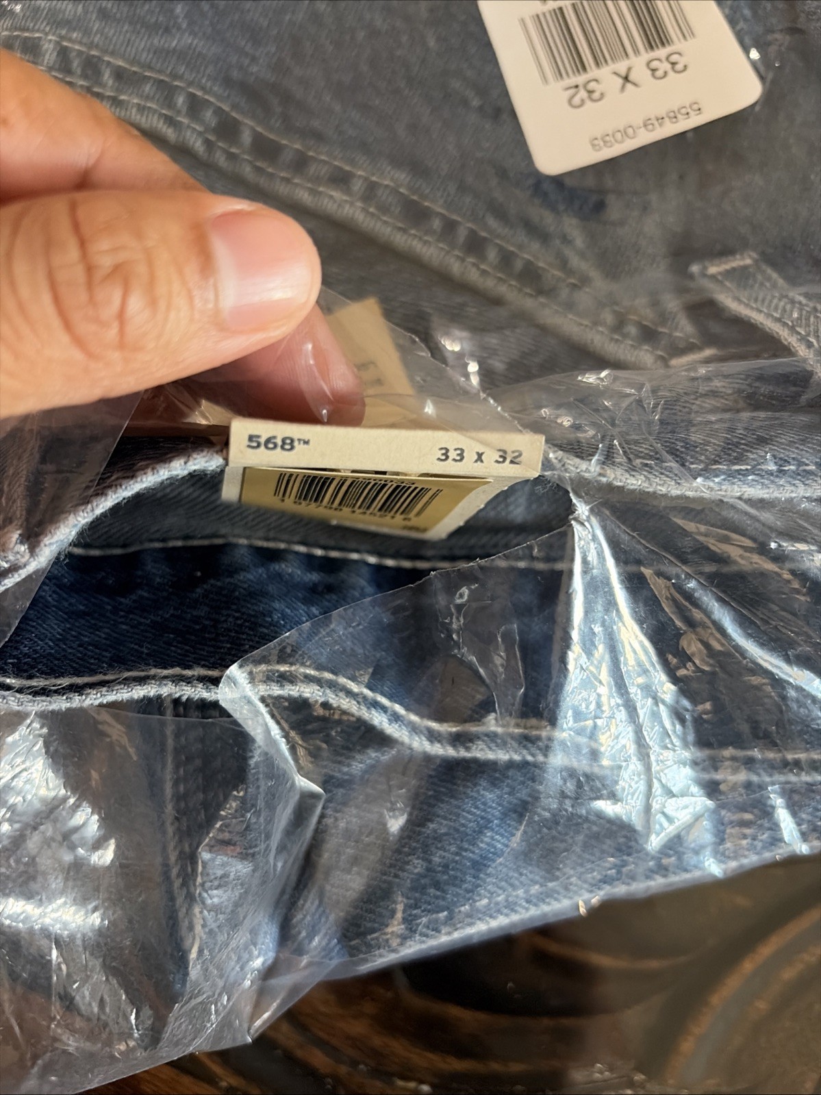 Levi’s New with Tags Men’s 568 Original Straight Loose Fit Jeans Carpenter Blue