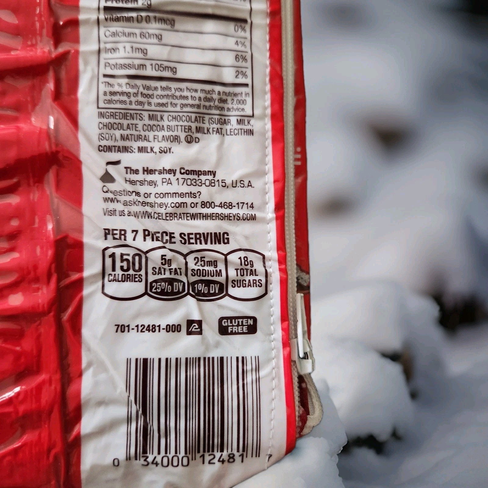 Repurposed Hershey Milk Chocolate Candy Wrapper Bag