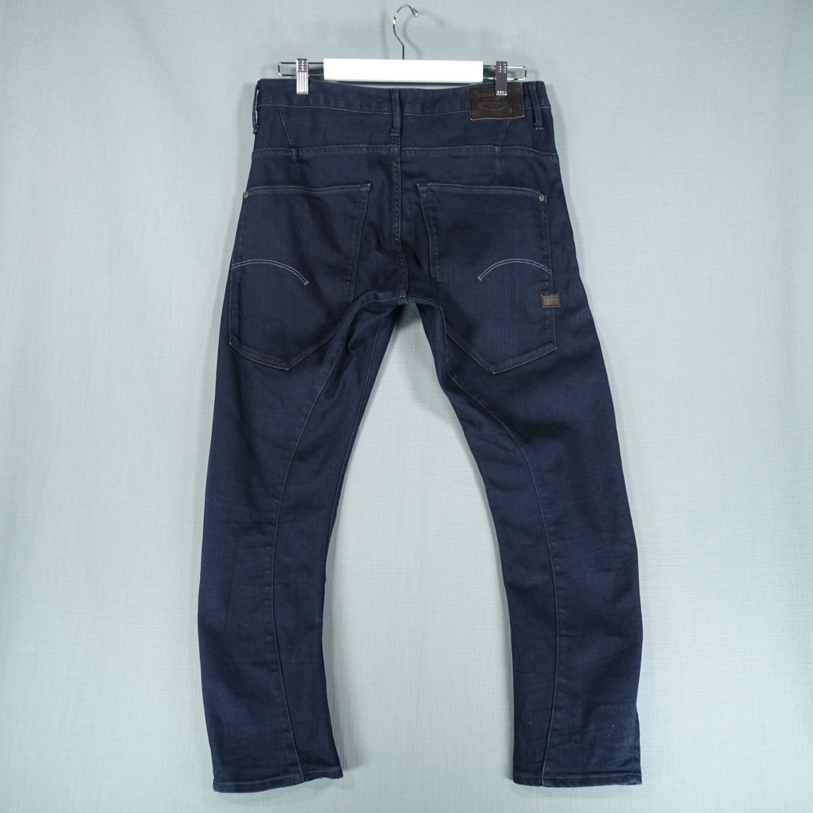 G Star Raw Jeans Mens W31 L30 Black Button Fly Twisted Type C Loose Tapered Pant