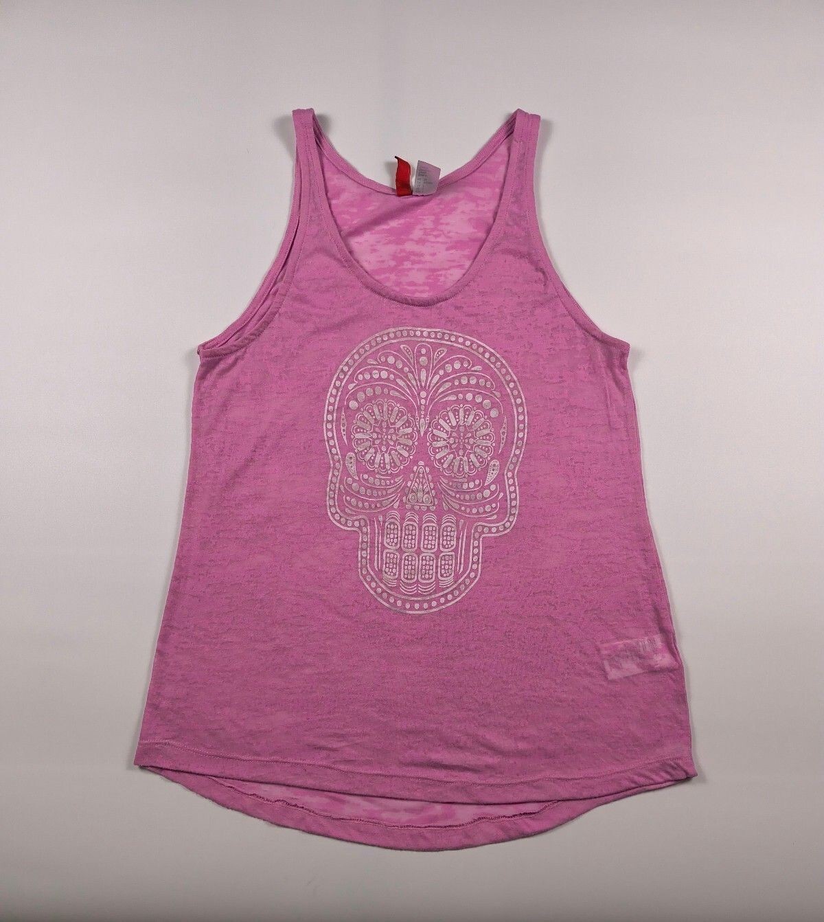 H&M Divided Pink Skull Print Tank Top, Size S