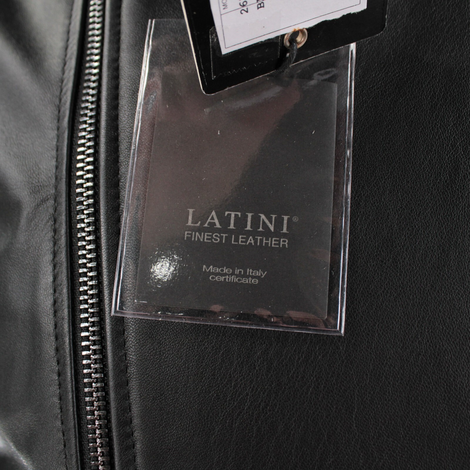Latini NWD 100% Leather Asymmetrical Jacket Size 50 (M US) In Solid Black