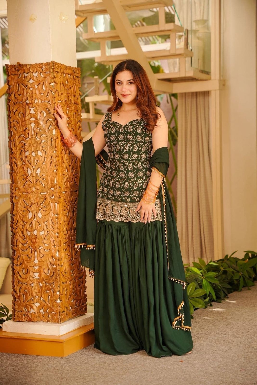 INDIAN SALWAR KAMEEZ PAKISTANI WEDDING PARTY DRESS WEAR BOLLYWOOD SUIT SHARARA