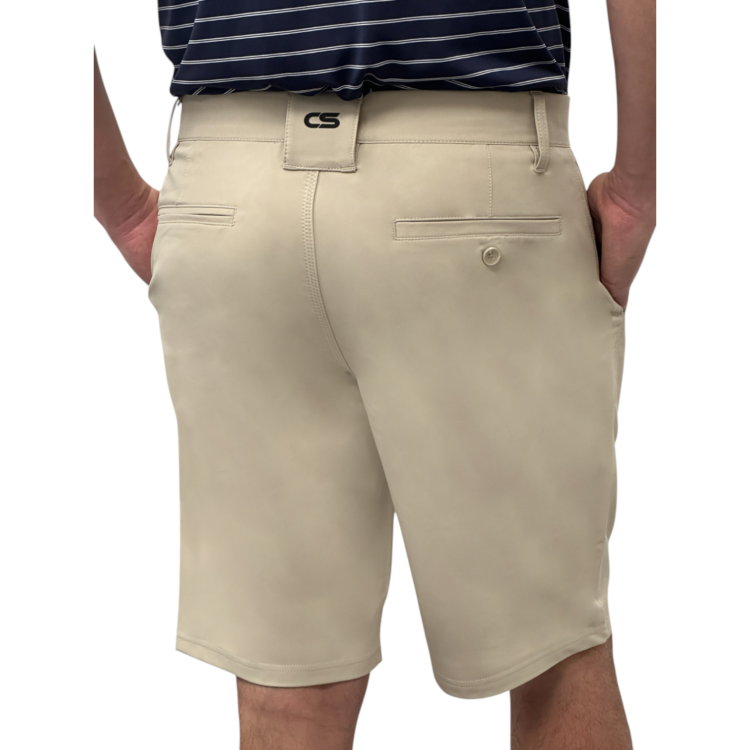 Mens Golf Shorts 11.5″ Inseam Long Tall Athletic Quick Dry Stretch Elastic Waist