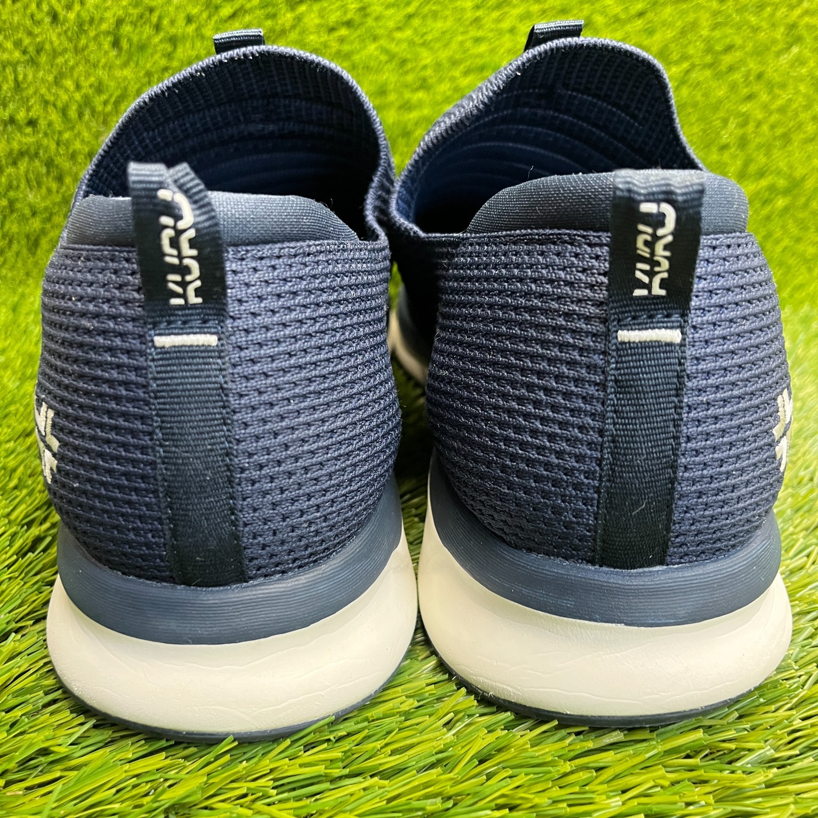 Kuru Atom Mens Size 13 Blue White Athletic Walking Slip On Shoes Sneakers