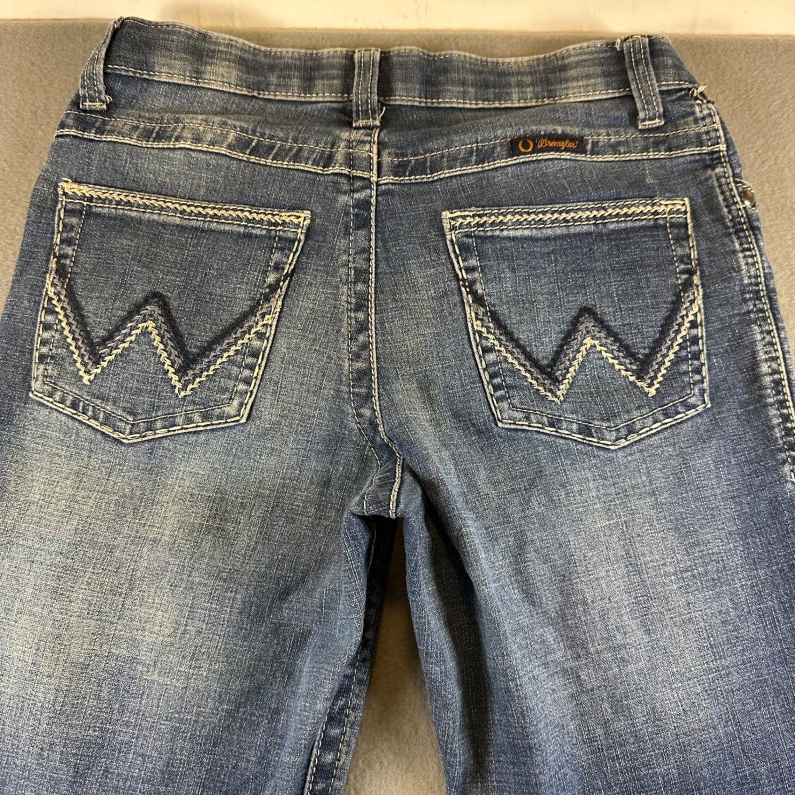Wrangler Willow Ultimate Riding Jeans Womens 30×35 Dark Wash Bootcut Denim