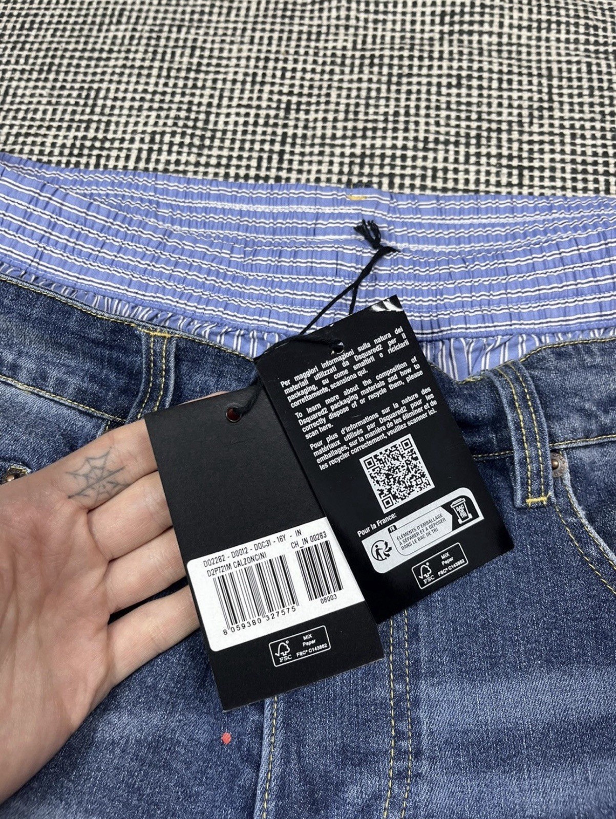 Rare Dsquared2 Reworked Denim Brief Shorts