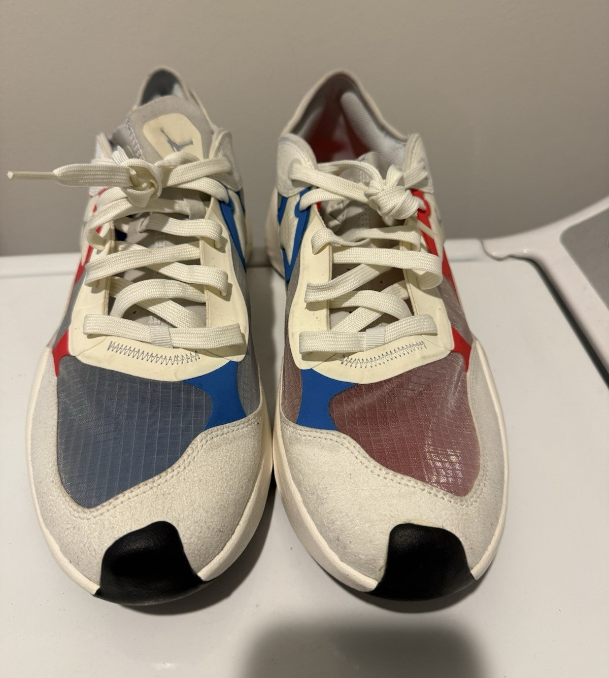 Jordan Formula 23 Low Top Lace-Up Leather Sneaker White/Blue/Red 13 DN2647