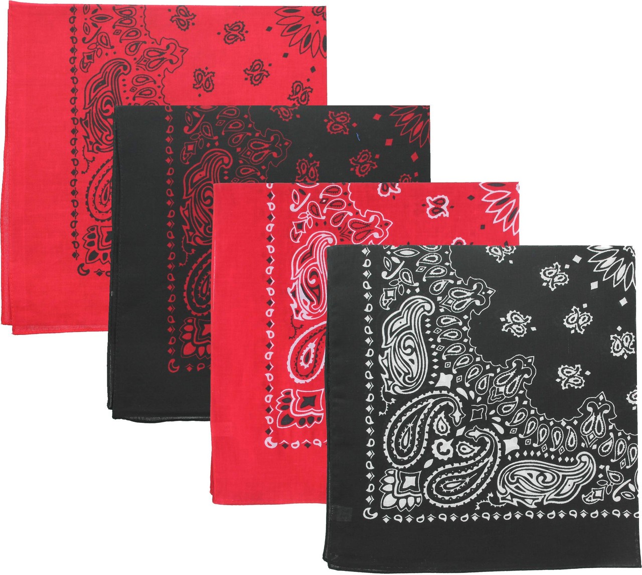 Camouflage Bandanas Cotton Head Face Cover Headwraps Bandanna 22″ x 22″, 4 Pack
