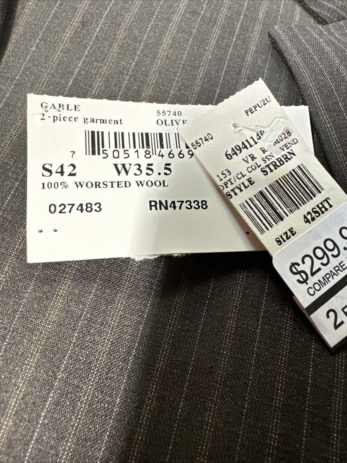 Men’s 100% Worsted Wool