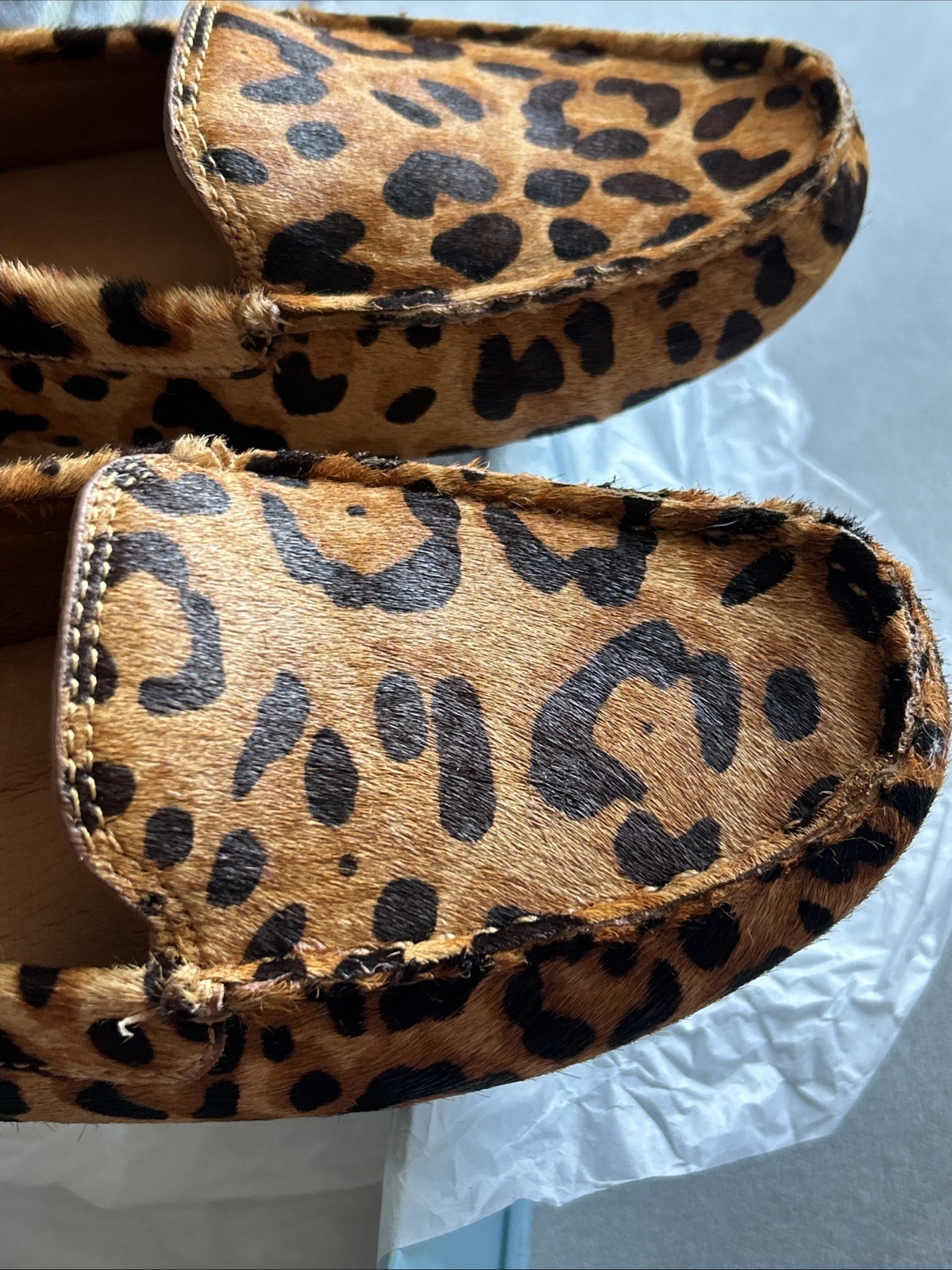 Antonio Melani Colbert Tan Multi Bovine Hair Leather Lining Flats 9 New In Box
