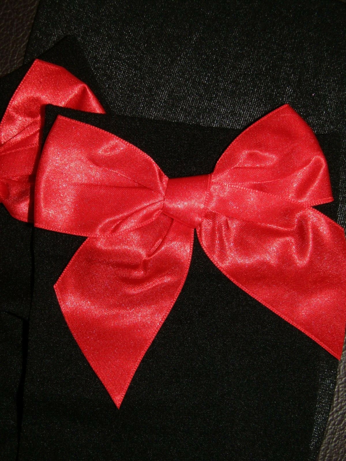 Black Stockings With Red Decorative Bows At Thigh One Size Valentine Gift E7
