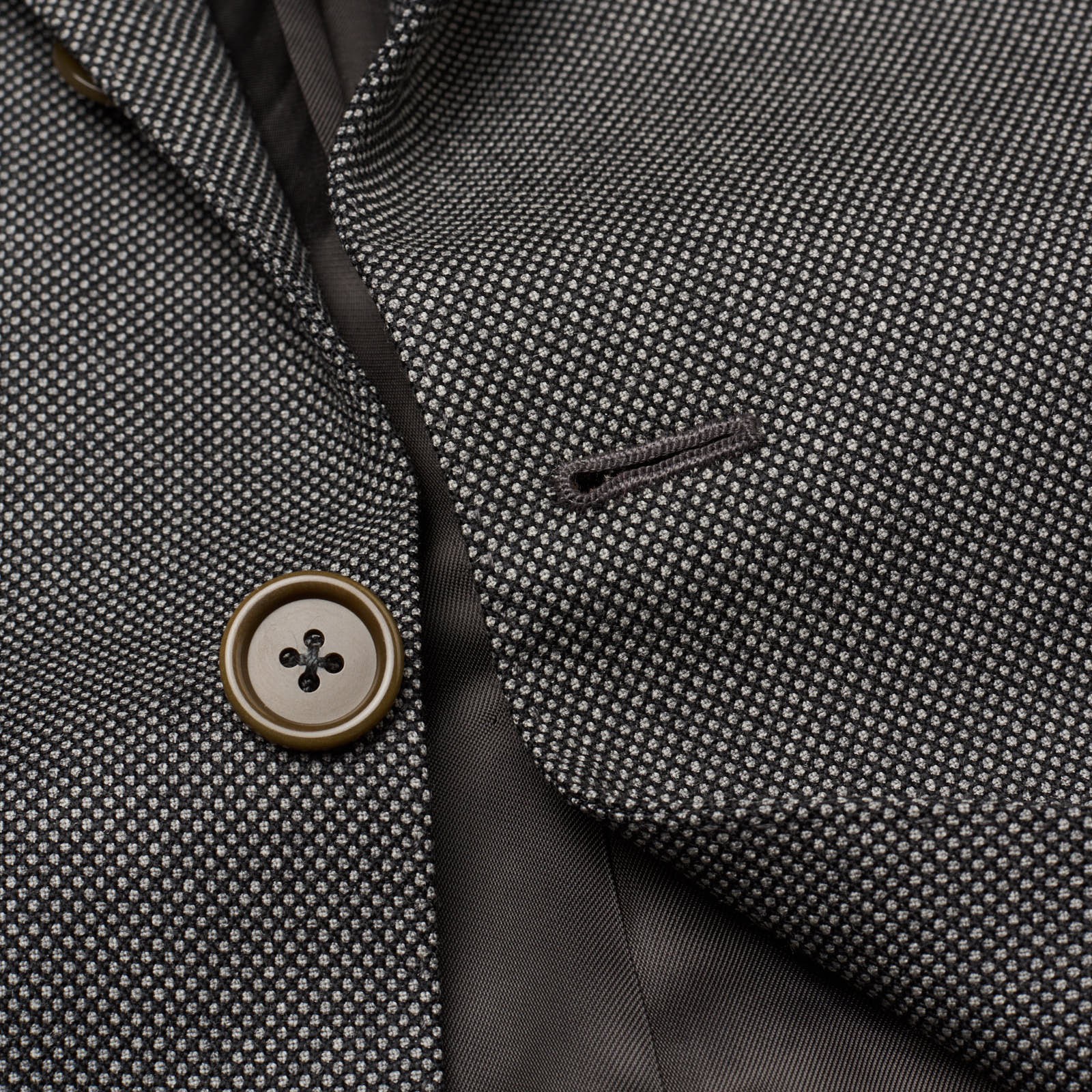 SARTORIA PARTENOPEA Gray Birdseye Handmade Suit EU 58 NEW US 46 48