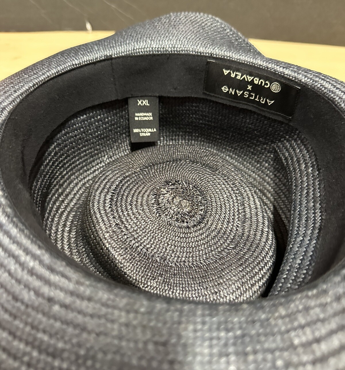 Artesano X Cubavera Toquilla Straw Hat Made in Equador Black Band Size XXL