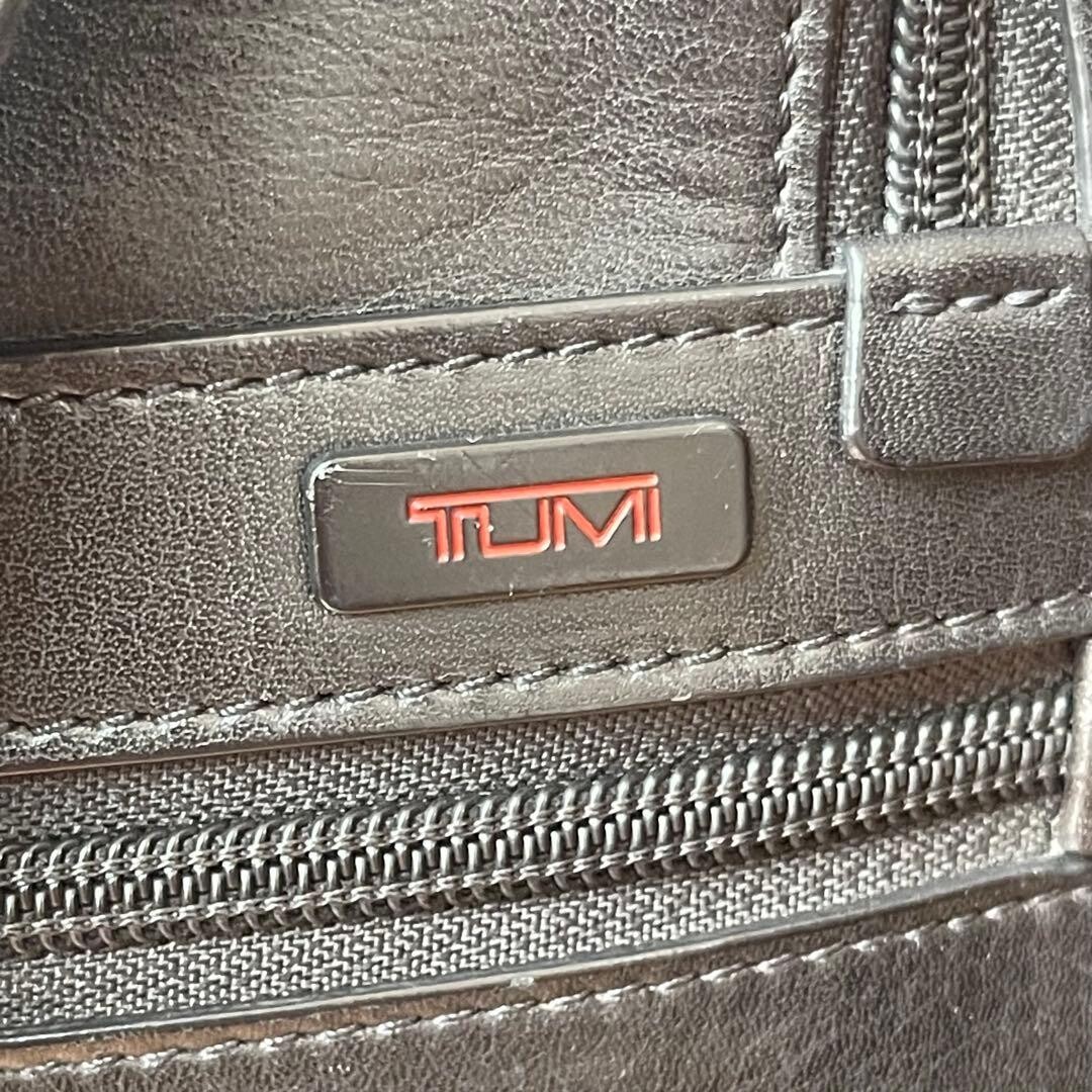 TUMI 96101DH Leather 2 Way Briefcase Business Bag Black Discontinued Authentic