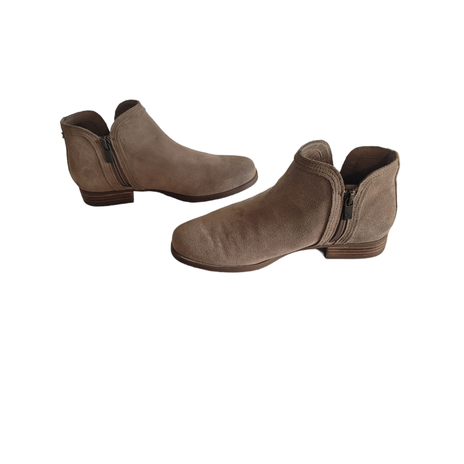 Koolaburra by UGGS Women’s Tan Side Zip Round Toe Ankle Booties Size 6