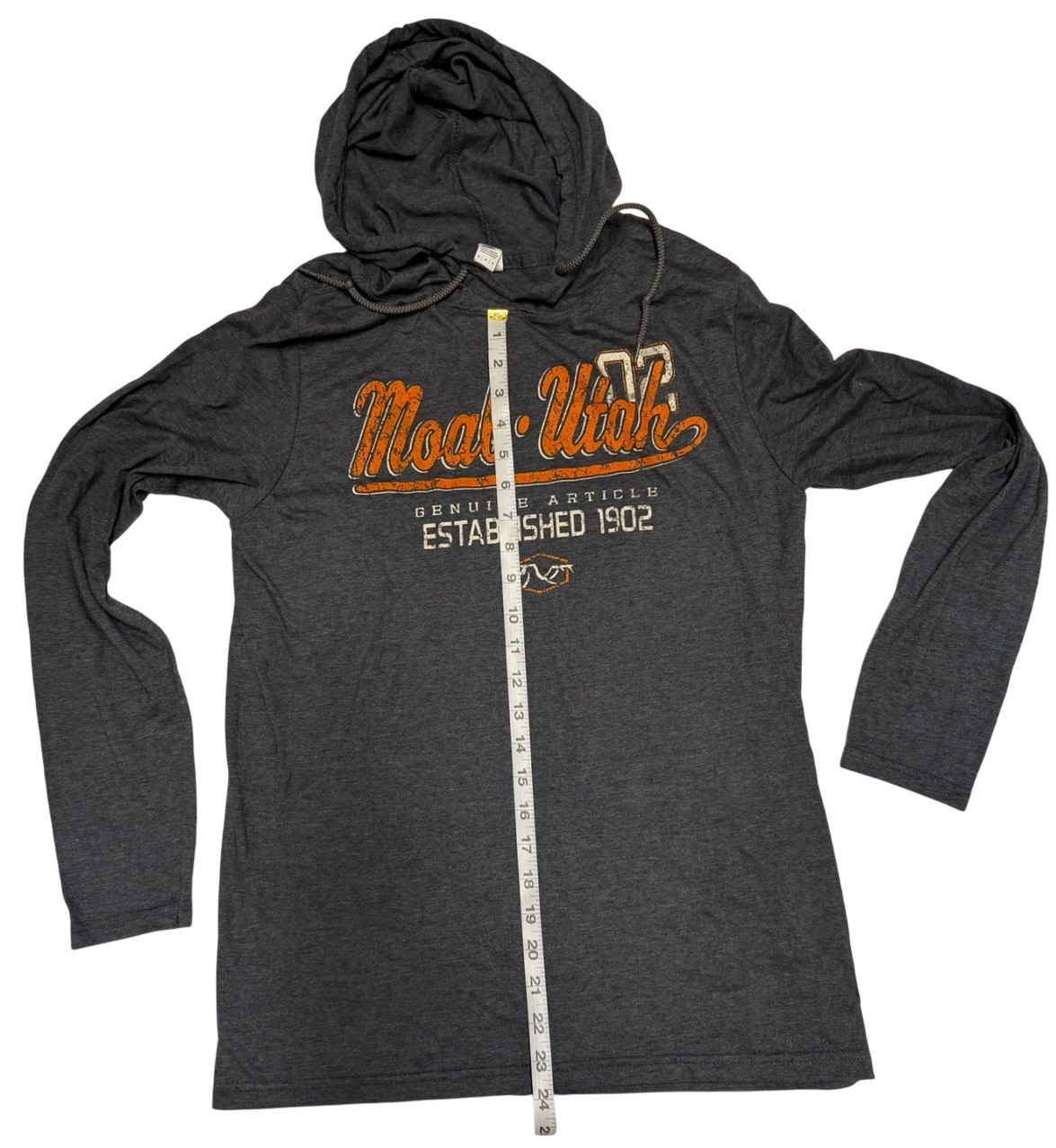 Moab Utah Established 1902 Heather Gray Unisex Pullover by Anvil Size M