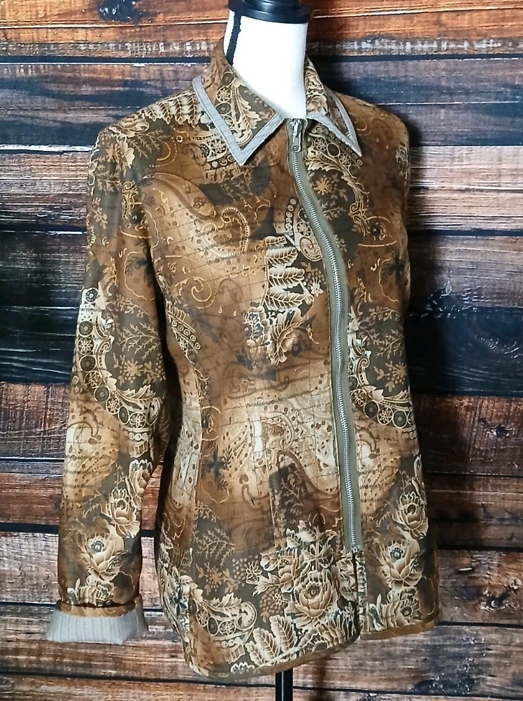 Harve Benard Vintage Blazer Jacket Size 6 Reversible Full Zip