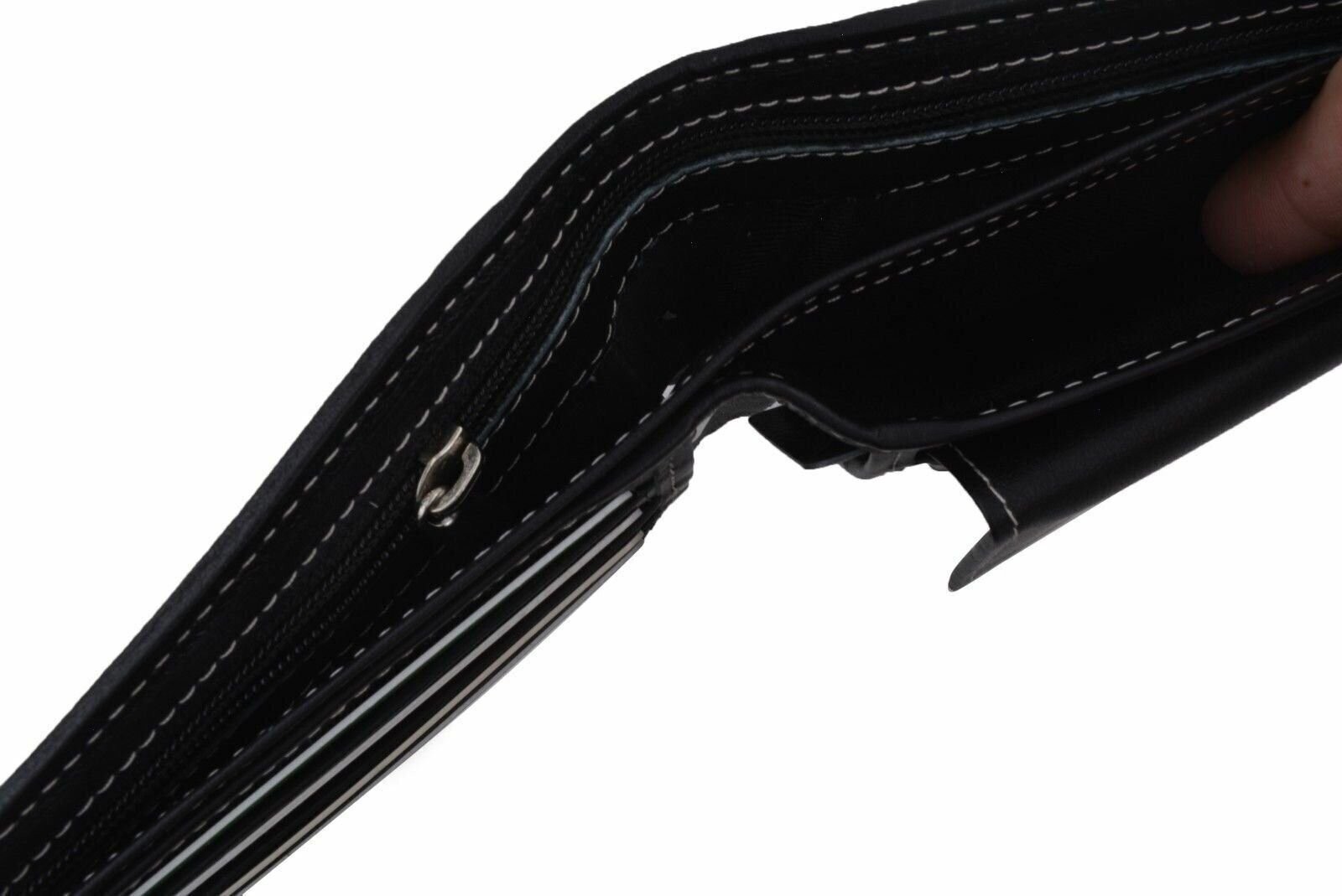Bifold Mens Premium Leather Credit Card Removable ID Wallet W/ Cavelio Gift Box
