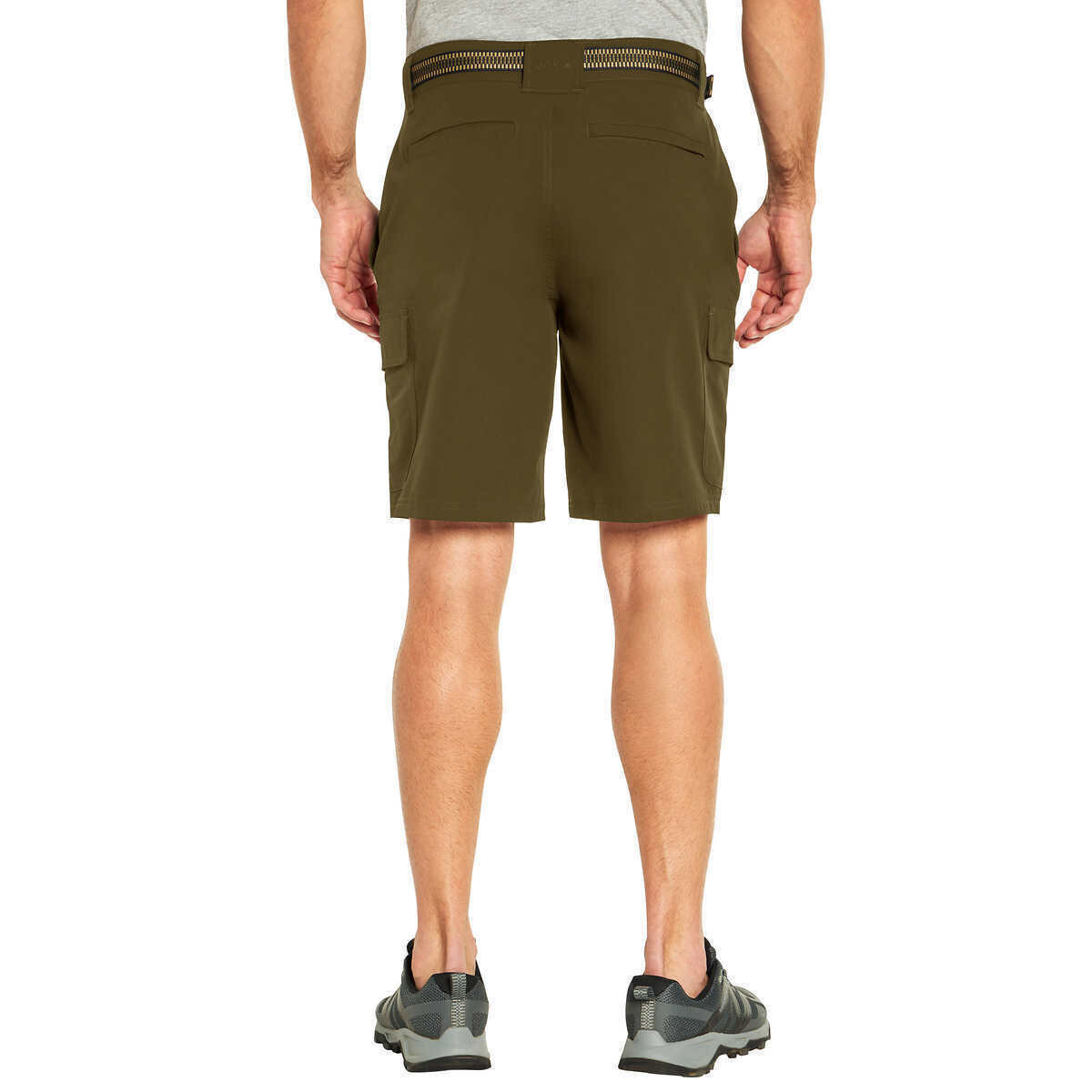 Orvis Mens Black-Green 4 way Stretch Cargo Short with Belt Sz 32,34,36,38,40,NWT