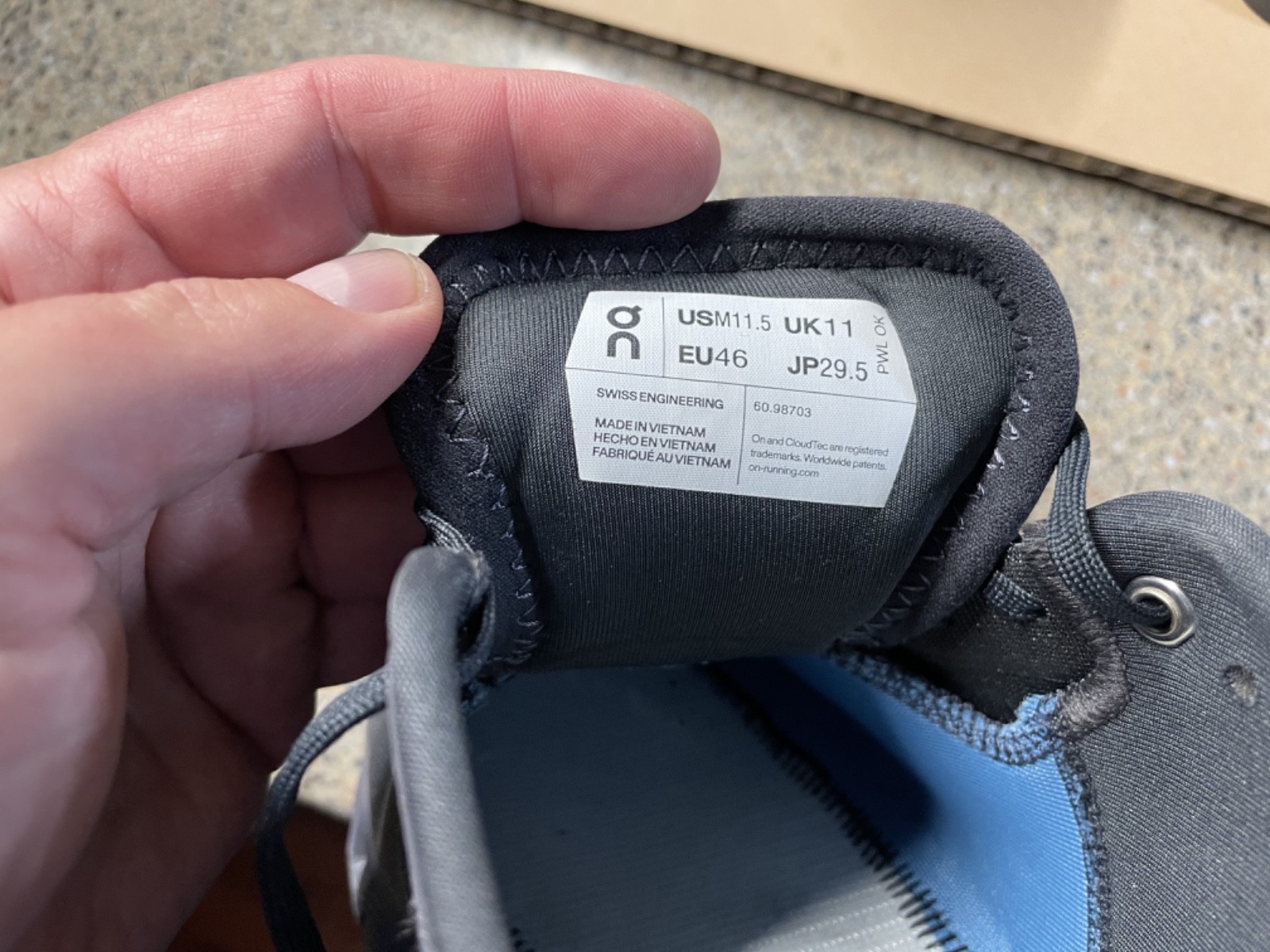 On Cloud X CloudX Black/Grey, Men’s US M11.5