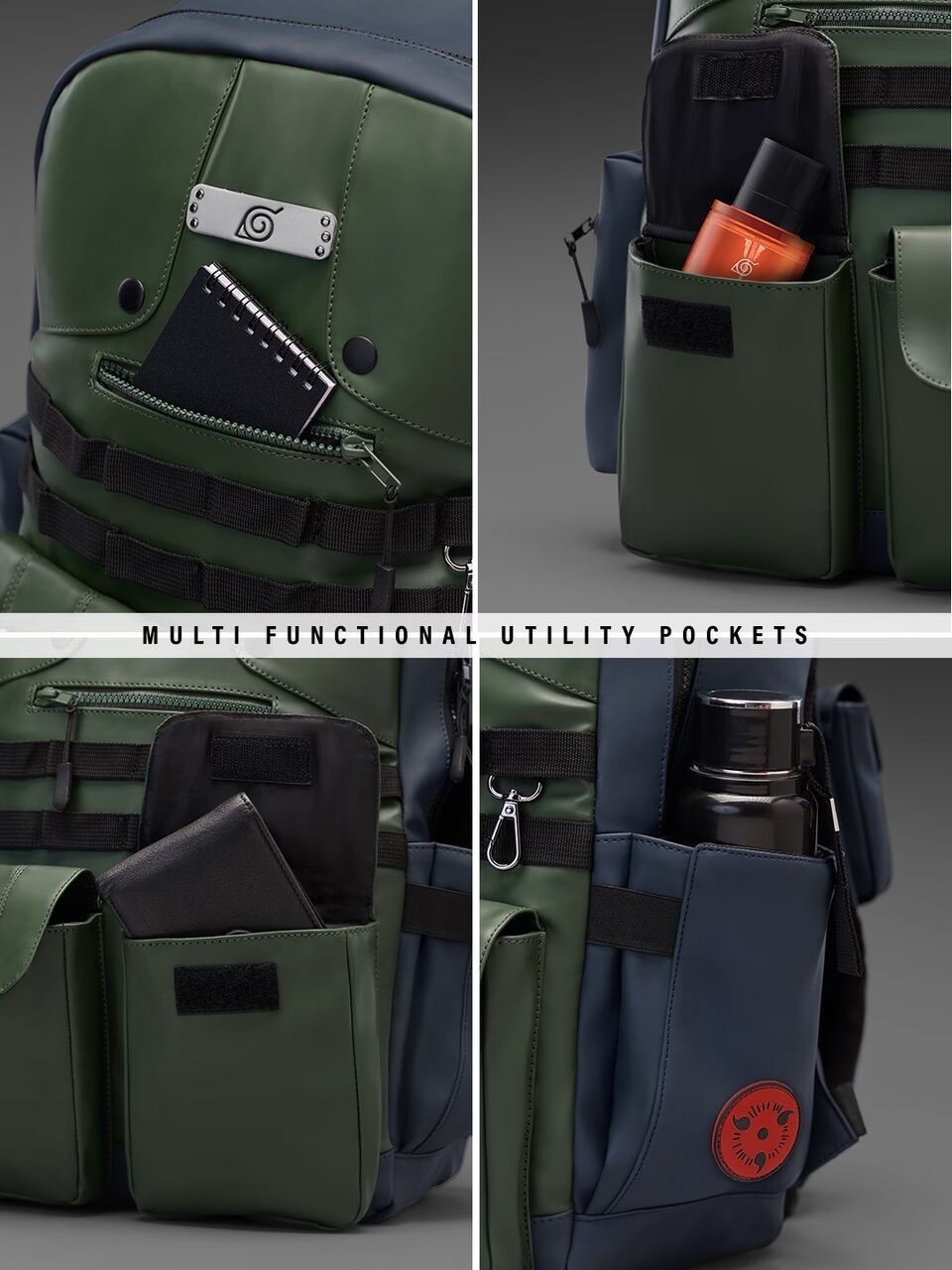 Naruto Kakashi Hatake Tactical Utility Backpack Official Licensed 2026