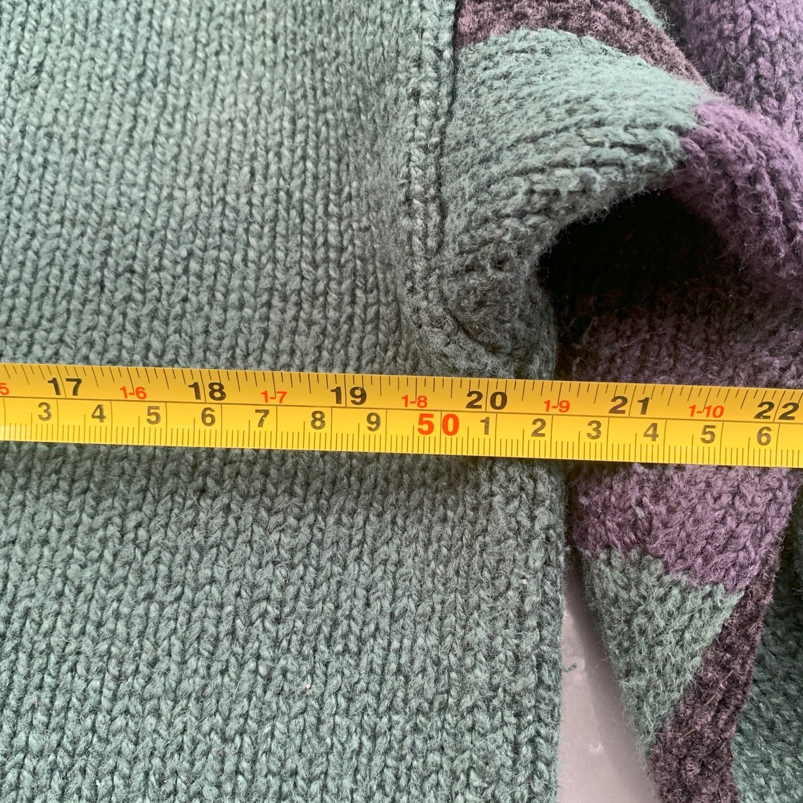 Vintage Jeanne Pierre Collection Sweater Tunic Medium Green Knit Pattern