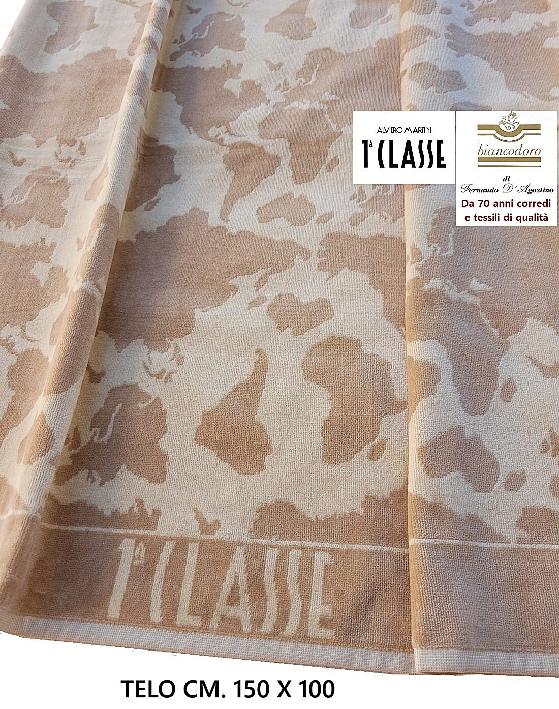 Jacquard sponge cloth 1^CLASS ALVIERO MARTINI cm. 150 x 100 sea bath etc.
