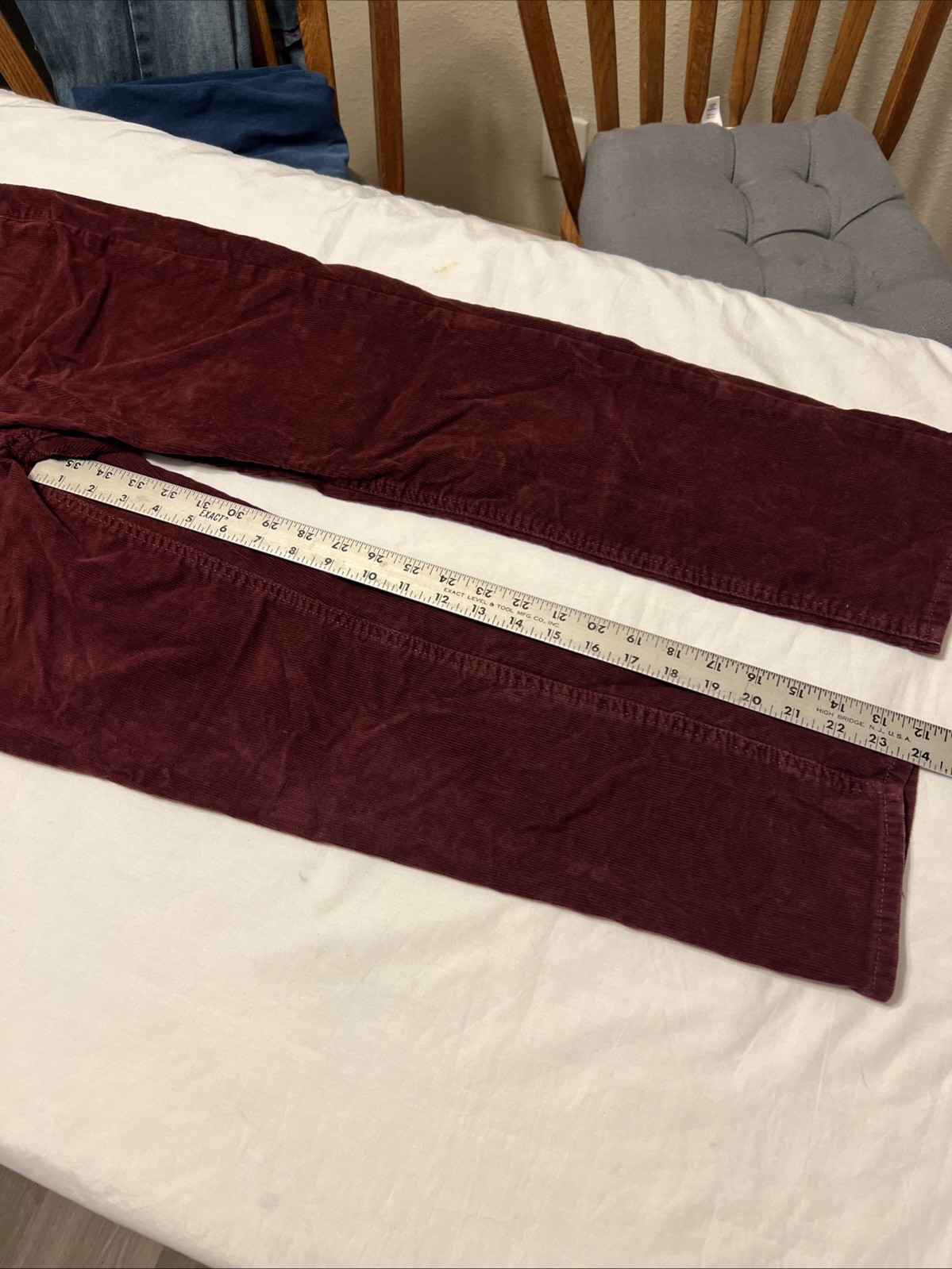 Gap Vintage Slim High Rise Corduroy Pants Size 27/4sBurgundy Maroon Womens