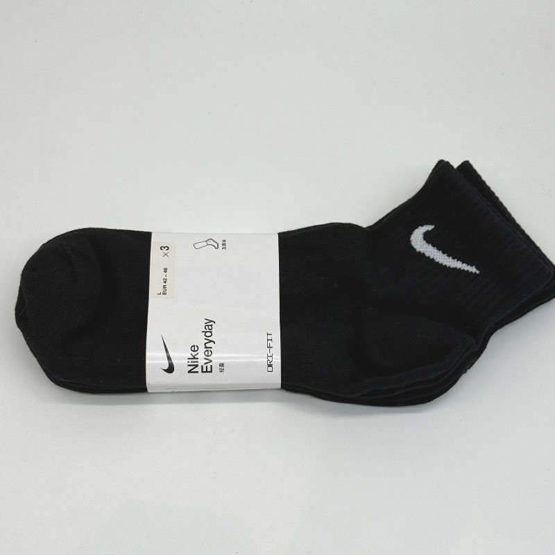 3Pair Black Nike Low-Cut Ankle Socks Size L CHAUSSETTES DE SPORT